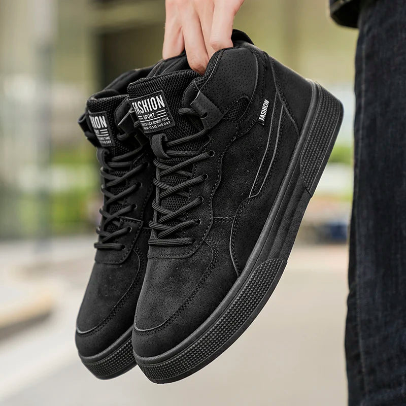 Breathable Men's Casual Shoes Skate Shoes Mid-Top Breathable Versatile Sports Shoes Suitable for All-Day Wear