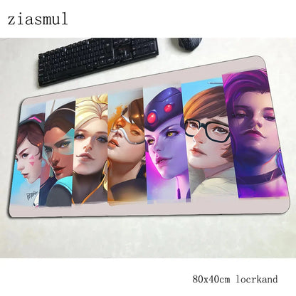 Overwatch-Mauspad 800x400x3mm – Bestseller-Computermatte, Gaming-Zubehör, großes Mauspad für Tastatur, PC-Spiele und Gamer