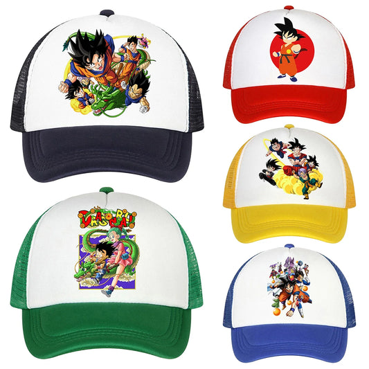 Dragon Ball Peaked Cap for Boy Goku Anime Print Hat Kid & Adult Caps Breathable Summer Hats Fashion Cartoon Costume Matching Hot