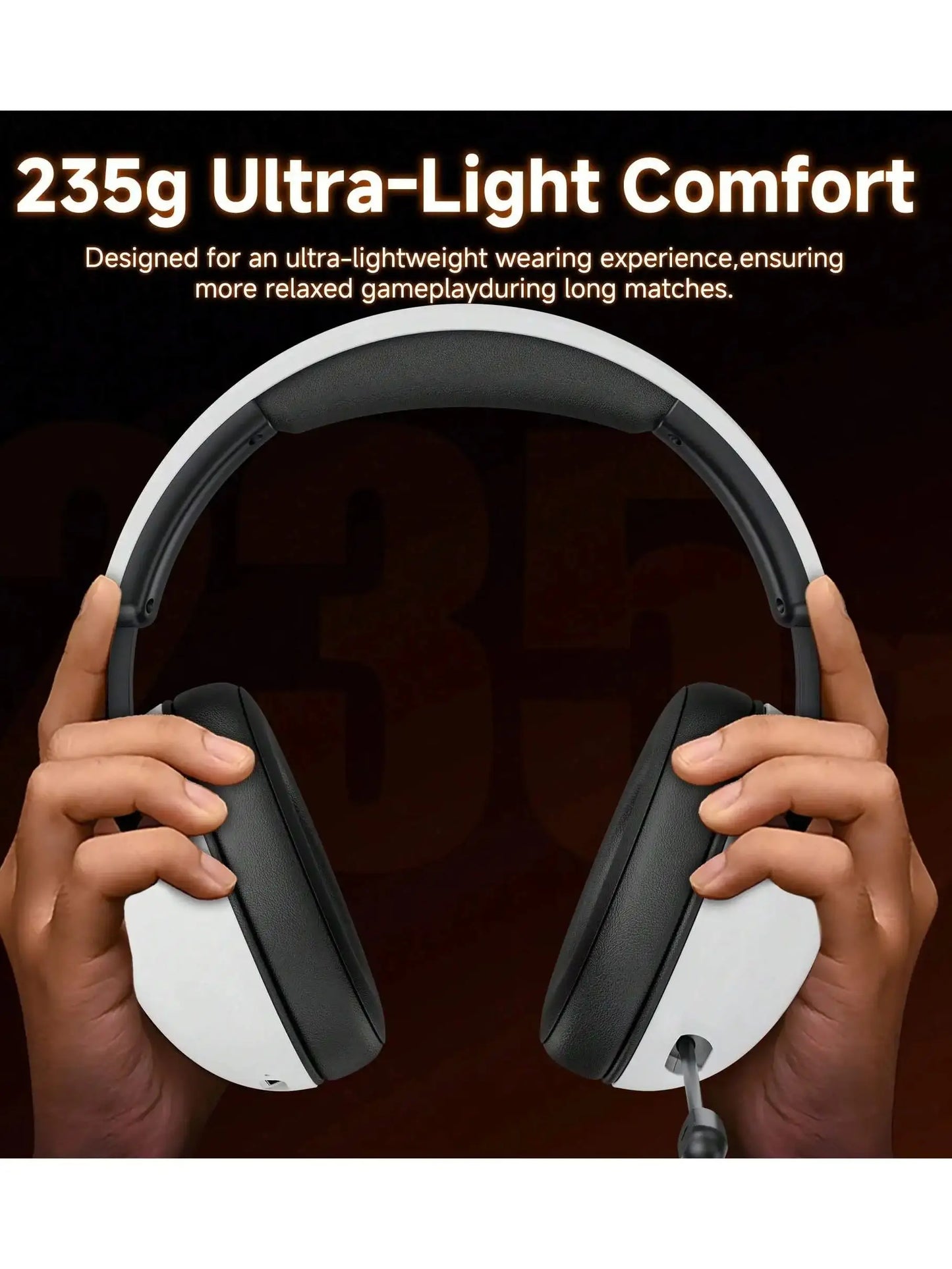 Acincai BL500 Wireless Gaming Headset with Mic for PS5, PS4, PC, Bluetooth Gaming Headphones and microphone