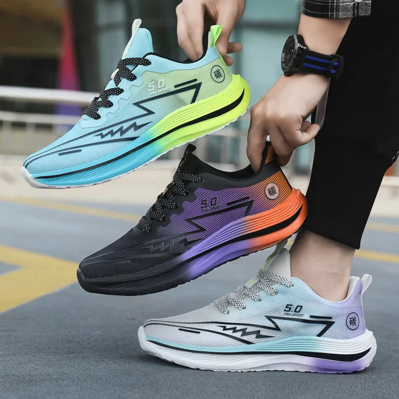 Unisex Lightweight Breathable Running Shoes Sporty Casual Low Top Flat Laced Footwear for Men And Women in Various Colors
