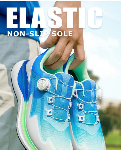 PGM Men's Golf Shoes with Ultra Soft Sole, Knob Shoelaces, Breathable, Anti-Slip Outdoor Sports Sneakers XZ412