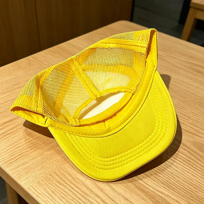Anime Cartoon Super Brothers Cosplay Baseball Hat Breathable Sun Protection Yellow Question Block Baseball  Sun Shading Cap