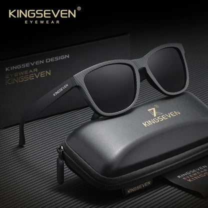 KINGSEVEN Brand Casual Driving Glasses Square Frame Men's Sunglasses Polarized Outdoor Travel Eyewear