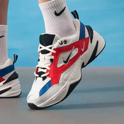 Scarpe da uomo Nike M2K Tekno Retro Chunky Dad in pelle stratificata e materiale sintetico, sneakers casual alla moda per il tempo libero AV4789-100