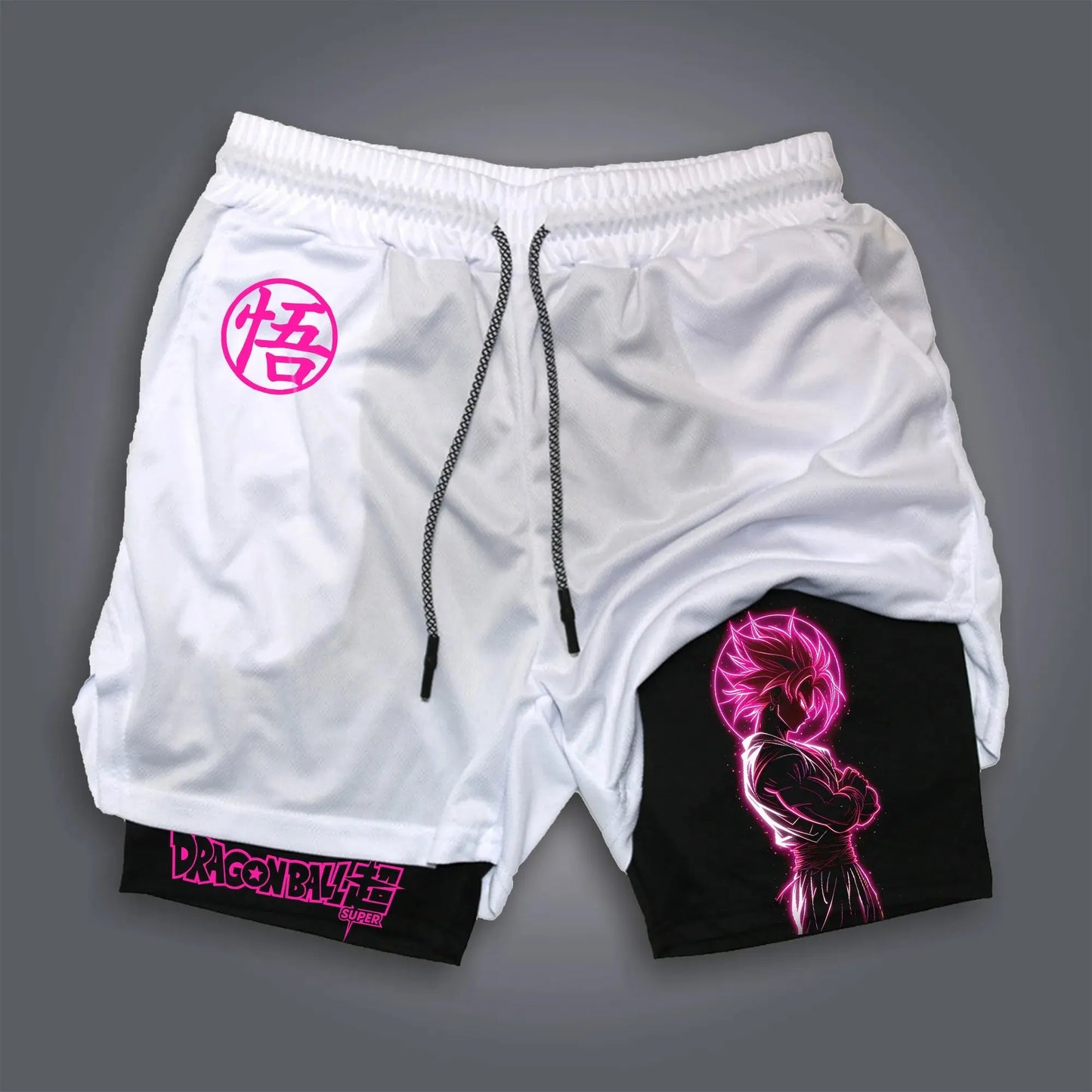 Dragon Ball Super Licensed Shorts 2025 - Japanese Anime Breathable Quick-Dry Beach Pants, Retro Y2K Hip Hop Style