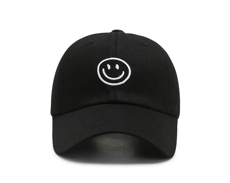 Four Seasons Cap, Polyester Cotton Embroidered Smiley, Lesbial Baseball Cap, Sunscreen Breathable Hat