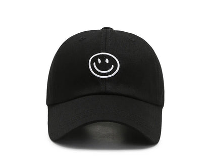 Four Seasons Cap, Polyester Cotton Embroidered Smiley, Lesbial Baseball Cap, Sunscreen Breathable Hat