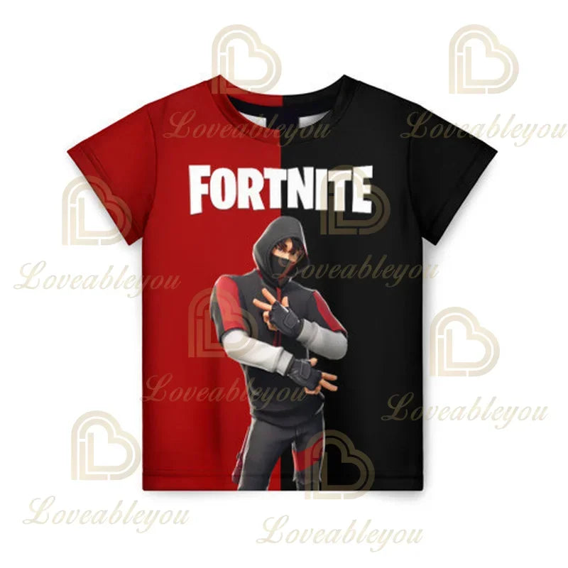 Battle Royale T-Shirt Fortnite T-Shirt Victory Cartoon-Oberteile Teenager-Kleidung Kinder Hero Game Fortress Night 3D Jungen Mädchen T-Shirt