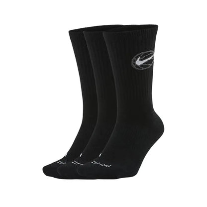 Nike EVERYDAY CREW: Stilvolle, bequeme, rutschfeste und strapazierfähige Unisex-Basketball-Socken (3er-Pack) DA2123-100