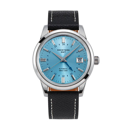 SEESTERN Men's Automatic Mechanical Wristwatch NH34 GMT Movement 10bar Waterproof Domed Sapphire Crystal Watch Limited S446 New