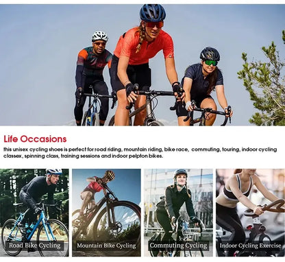 Neue Fahrradschuhe für Herren, selbstverriegelnde Rennrad-Sportschuhe, lockless Trainingsschuhe, SPD-Cleats-Fahrradschuhe für Damen