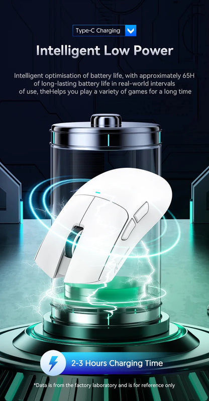 Ratón gaming inalámbrico ATTACK SHARK X11SE, trimodo, superligero de 63g con sensor PAW3311, 22000 DPI, batería de 300mAh, doble controlador