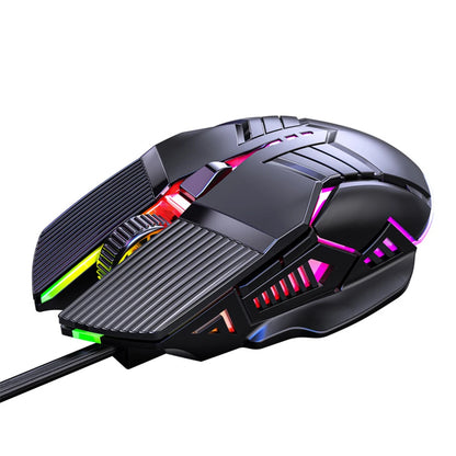 3200DPI ergonomikus vezetékes gamer egér, USB számítógépes gamer egér RGB háttérvilágítással, 6 gombos LED-es csendes egér PC-hez és laptophoz