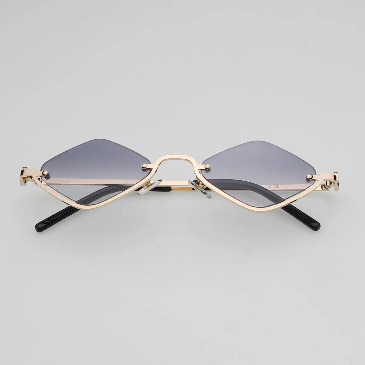 Fashion Small Polygonal Sunglasses Women Luxury Brand Metal Half Frame Sun Glasses Ladies Hipster sexy Cat Eye Shades Vintage