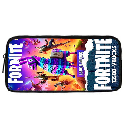 Klassisches FortniteS-Schulrucksack-Set für Kinder mit Lunchtasche und Federmäppchen, große Kapazität, für Jungen und Mädchen, ideales Geschenk