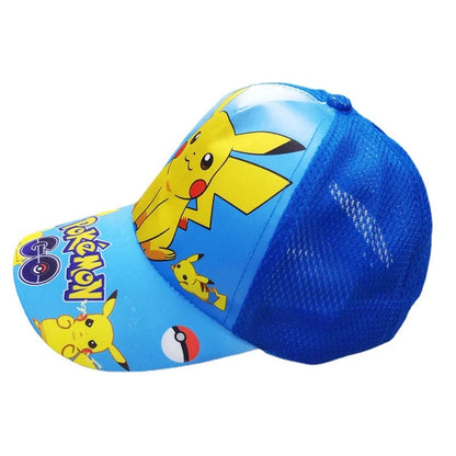 Cartoon Pokemon Baseball Cap Pikachu Hat Adjustable Pokemon Cosplay Hip Hop kids Girls Boys Anime Figure Toys children Gifts