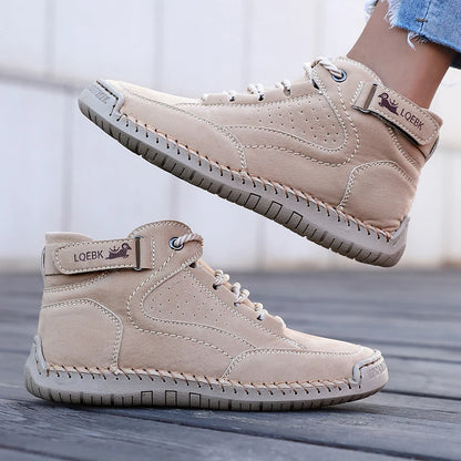 Shoes for Women Spring/Autumn Handmade Leather Casual Shoes Fashion Soft Casual Walking Sneakers Breathable Women's Ankle Boots