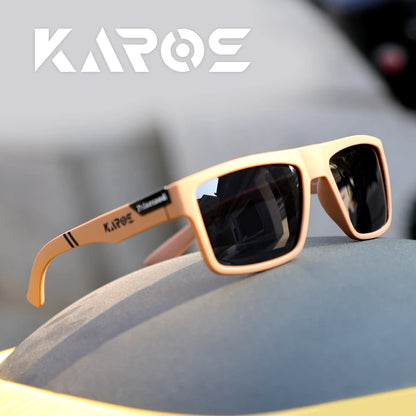 KAROS Fashion Polarized Sunglasses Men Women Luxury Driving Fishing Travel Vintage Square Sun Glasses For Man UV400 Eyewear