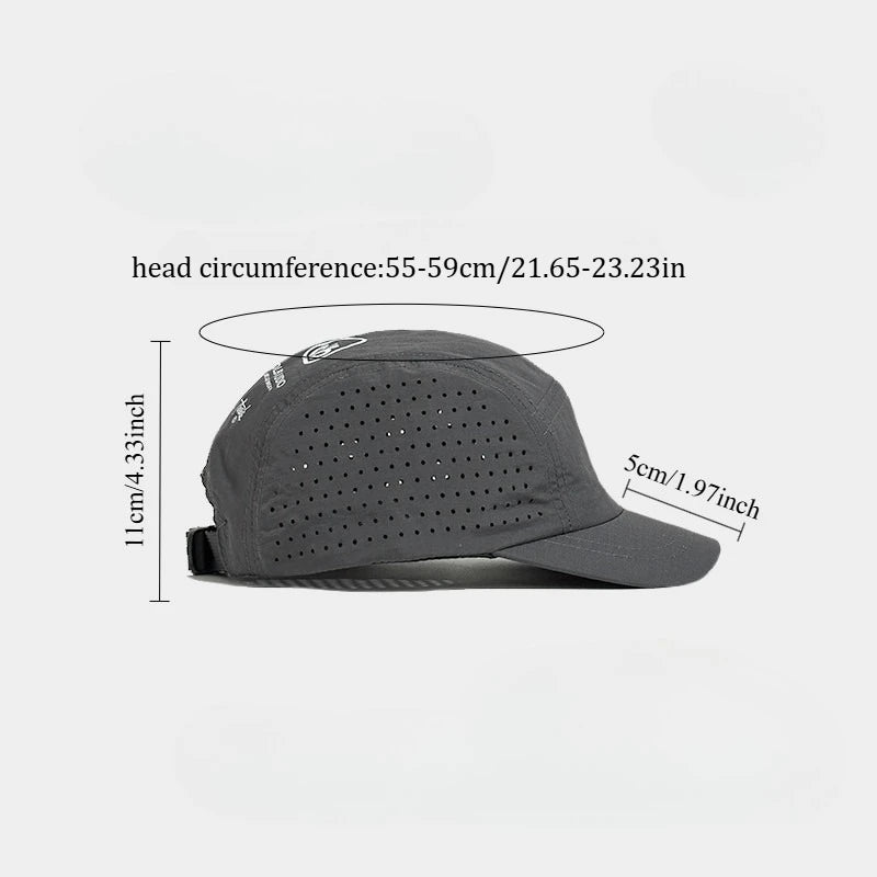 Short Brim Quick-Drying Mesh Baseball Cap - Breathable Lightweight UV Protection Sunshade, for Men Women Couples, Outdoor Hiking