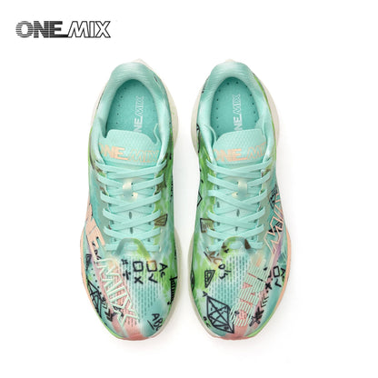 ONEMIX Sapatilhas de Corrida de Maratona em Nylon Carbon Board, Alívio de Impacto, Suporte Estável Profissional, Ressalto Ultraligeiro