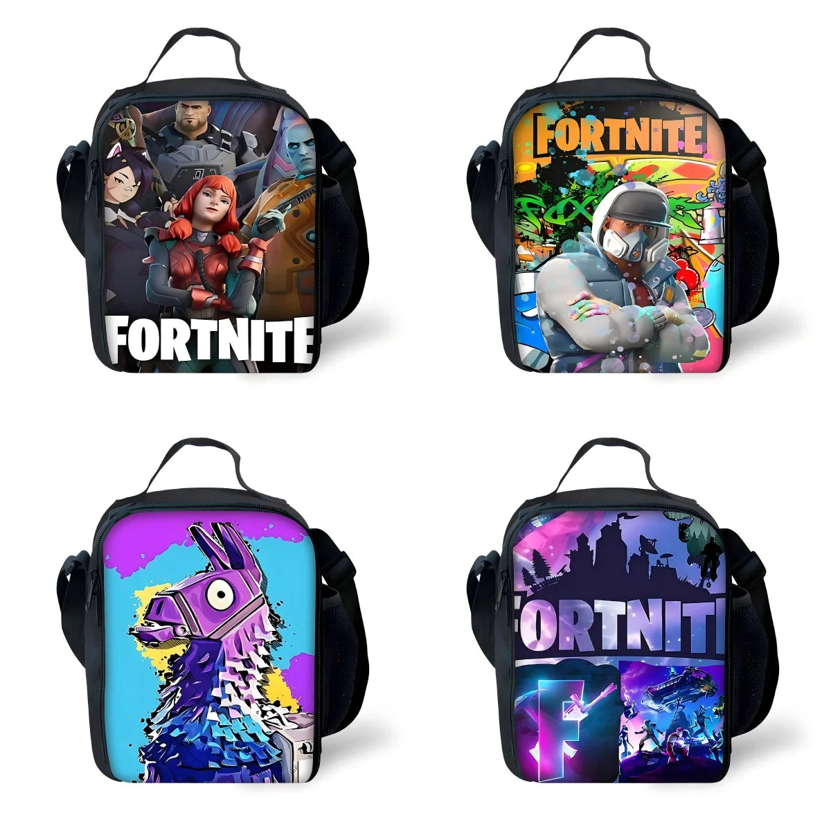 Classic Game Fortnite Child Insulated Large Capacity Bag for Boys and Girls Student Outdoor Picnic Reusable Thermal Cooler Lunch Box