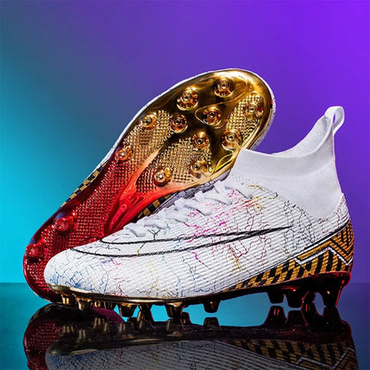 Chaussures de football pour enfants, crampons de football pour garçons et filles, chaussures de sport d'extérieur légères, durables et antidérapantes pour les jeunes