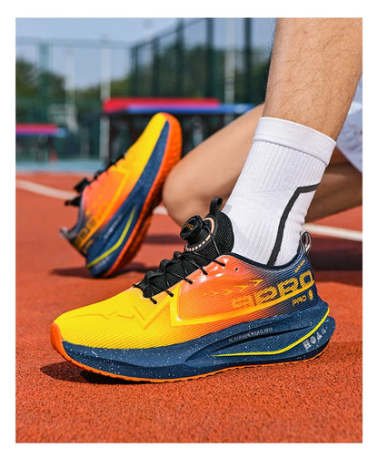 Men Marathon Running Shoes Carbon Board Speciality Sports Breathable Lightweight Women's Comfortable Athletic Nonskid Sneakers