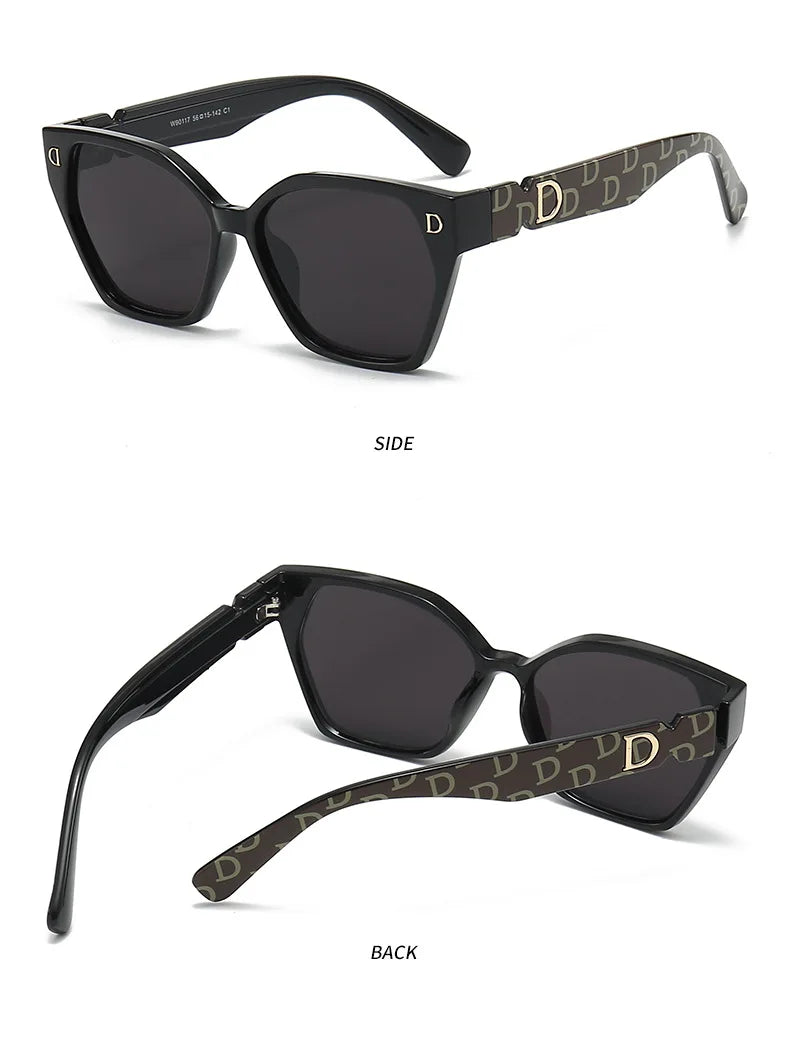 New Luxury D Brand Glamour Sunglasses For Women And Men Stylish Cat Eye Designer Eyewear Classic Fashion Unisex Glasses UV400