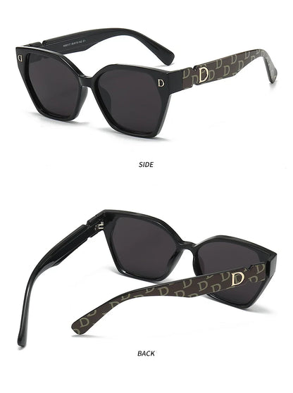 New Luxury D Brand Glamour Sunglasses For Women And Men Stylish Cat Eye Designer Eyewear Classic Fashion Unisex Glasses UV400