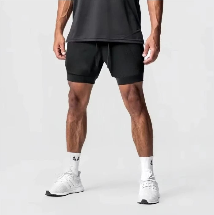 Dragon Ball Peripheral Printing Double-layer Shorts GOKU 2025 American Sports Comfortable Summer Men's Loose Breathable Pants
