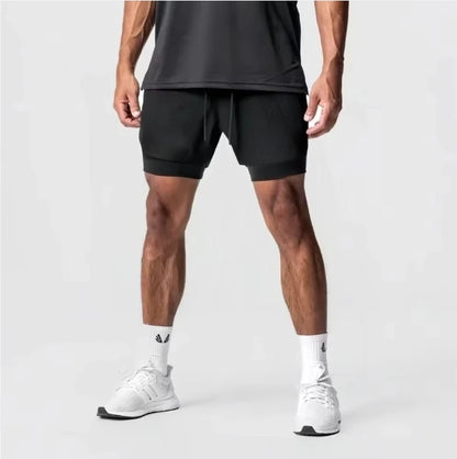 Dragon Ball Peripheral Printing Double-layer Shorts GOKU 2025 American Sports Comfortable Summer Men's Loose Breathable Pants