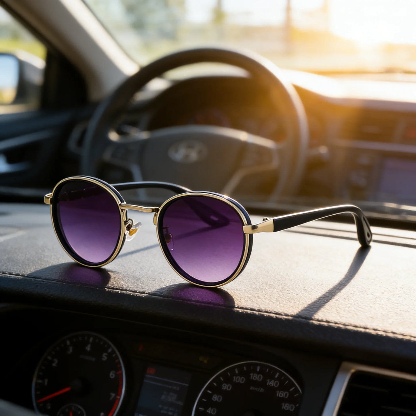 KLASSNUM Round Vintage Sunglasses Men Women 2026 New Punk Fashion Shades Trendy Luxury Brand Casual Anti UV Lens Sun Glasses