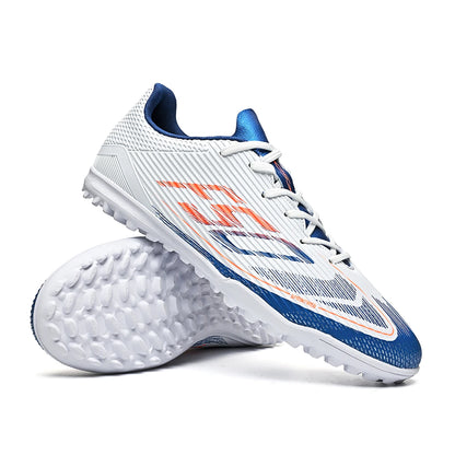 Chaussures de football TF pour hommes, tige en PU flexible, semelle en caoutchouc résistante à l'usure, crampons de football unisexes pour jouer sur terrain synthétique en extérieur