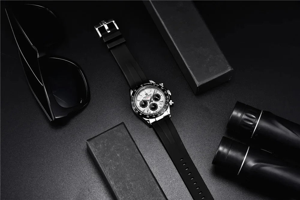 Novo Original PAGANI DESIGN PD-1664 Relógio de Pulso de Luxo para Homem, Movimento de Quartzo Japonês VK63, Safira, Cronógrafo Resistente à Água, Dourado
