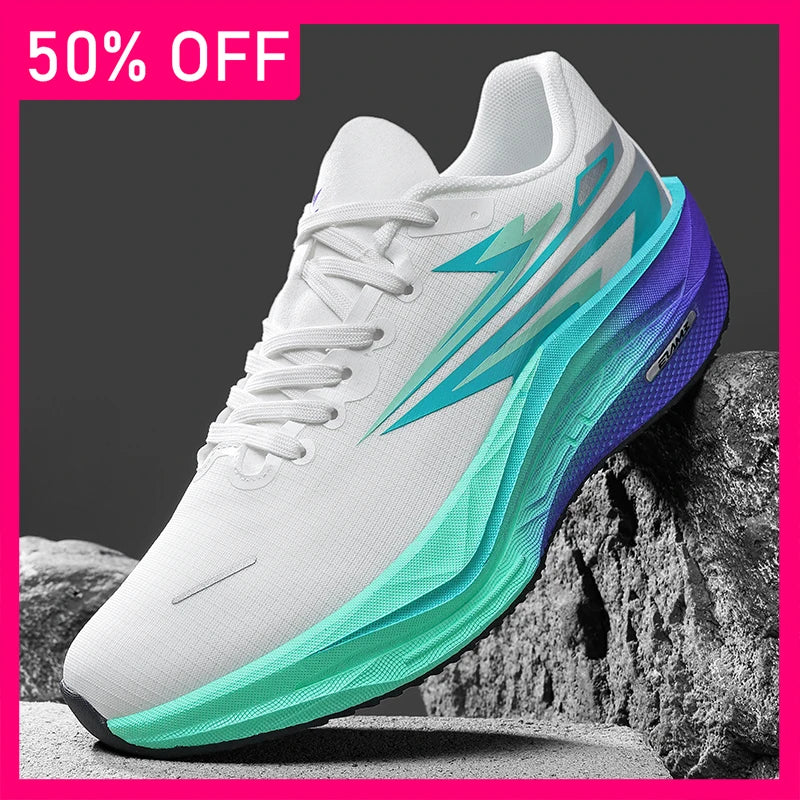 Unisex Sports Shoes Fashionable Lace-Up Running Shock-Absorbing Anti-Slip Rebound Training Shoes 2026 New Outdoor Fitness Shoes