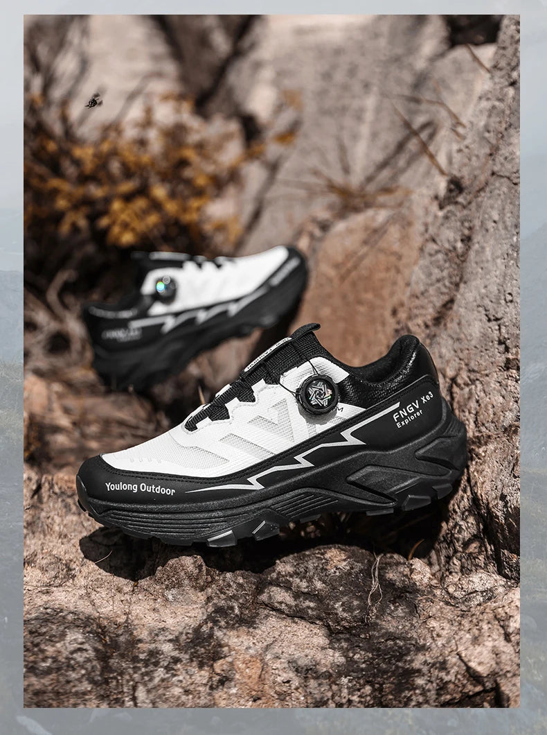 Sneakers da uomo casual outdoor antiscivolo e ammortizzanti, versatili scarpe da hiking off-road con suola morbida e confortevole per running