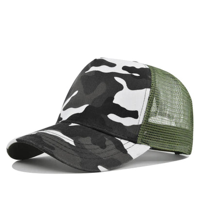 Customized Logo Hard Top 5 Panels Mesh Baseball Cap For Men Women Advertising Cap Breathable Sun Hat Solid Color Visor Gorra