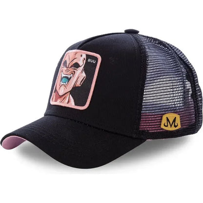 Son Goku Cap Baseball Cap Summer Travel Peaked Cap Men's Embroidery Hip-Hop Sun Visor Adjustable Trucker Mesh Cap