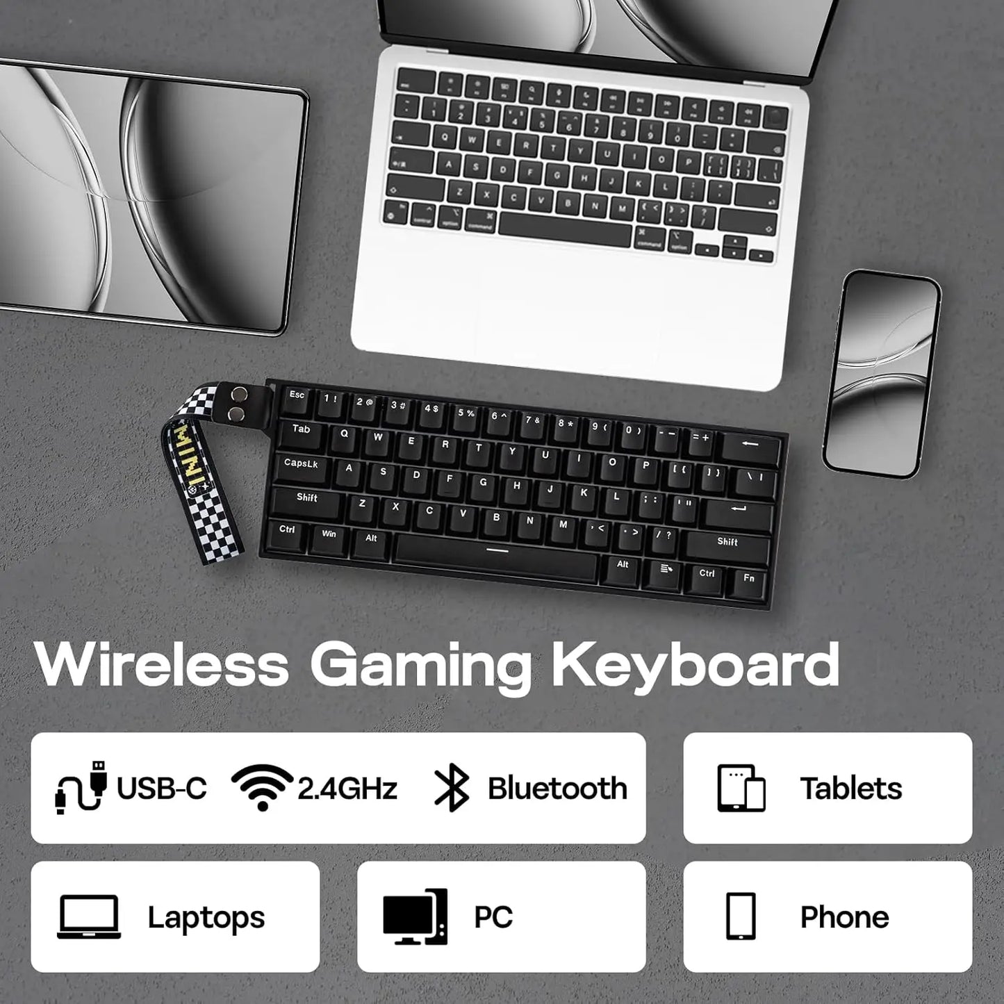 AULA Mini60 HE/Pro/Max 60% Gaming-Tastatur mit Magnetschaltern, RGB, Tri-Mode, mechanische Tastatur, 8000Hz, 0.01mmRT, für E-Sports, Geschenke