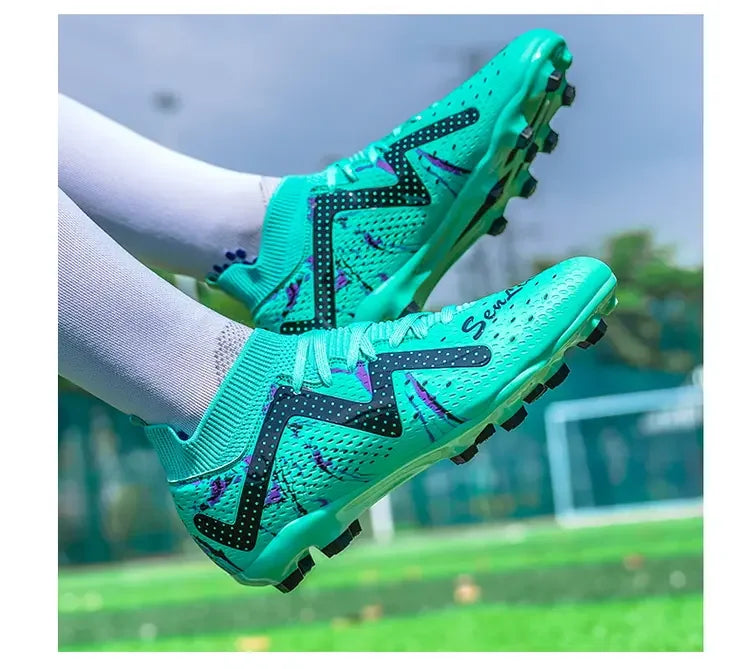 Oversized Football Boots For Youth & Children, Comfy Flexible Design, Stable Anti-slip Performance For Outdoor Field Sports