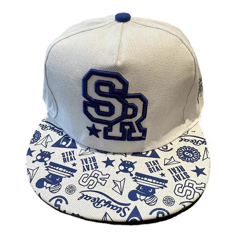 Herren-Baseballkappe mit Buchstabenstickerei, „Tide“, universell kombinierbar, flache Krempe; Damen-Sommer-Hip-Hop-Kappe, Outdoor-Sonnenkappe, verstellbare Schirmkappe