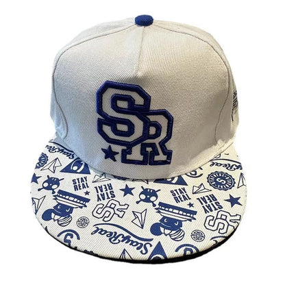 Herren-Baseballkappe mit Buchstabenstickerei, „Tide“, universell kombinierbar, flache Krempe; Damen-Sommer-Hip-Hop-Kappe, Outdoor-Sonnenkappe, verstellbare Schirmkappe