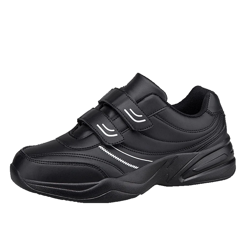 Férfi állítható tépőzáras bőr cipő, alkalmi sportcipő, fehér cipő, Masculino Zapatillas Deportivas Tenis