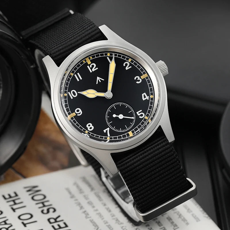 Militado V2 Version Military D12 Watch 36mm AR Sapphire Quartz Movement Watches Waterproof Sub-second Stainless Steel Wristwatch