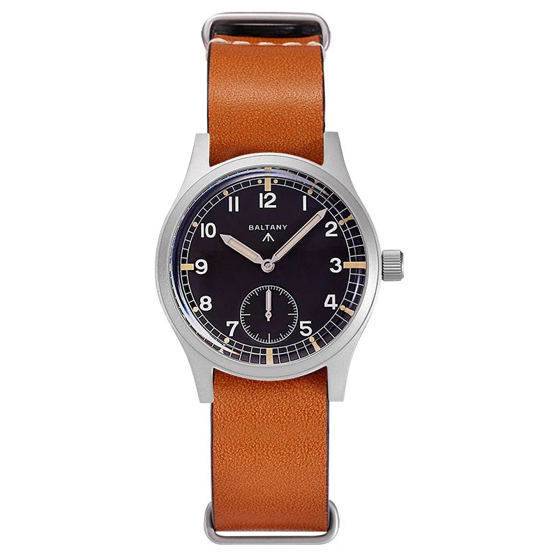 Baltany Dirty Dozen Watch Men's S2019 Military Vintage Wristwatch Small Seconds Hand VD78 Quartz Luminous 100M Waterproof Field Watch