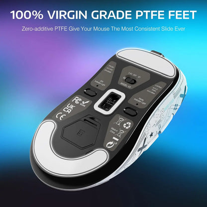 Rato Gaming Sem Fios Leve ATTACK SHARK X3, 49g, Tri-Mode, Sensor PAW3395 de 26K DPI, Autonomia de 200h, 5 Botões Programáveis