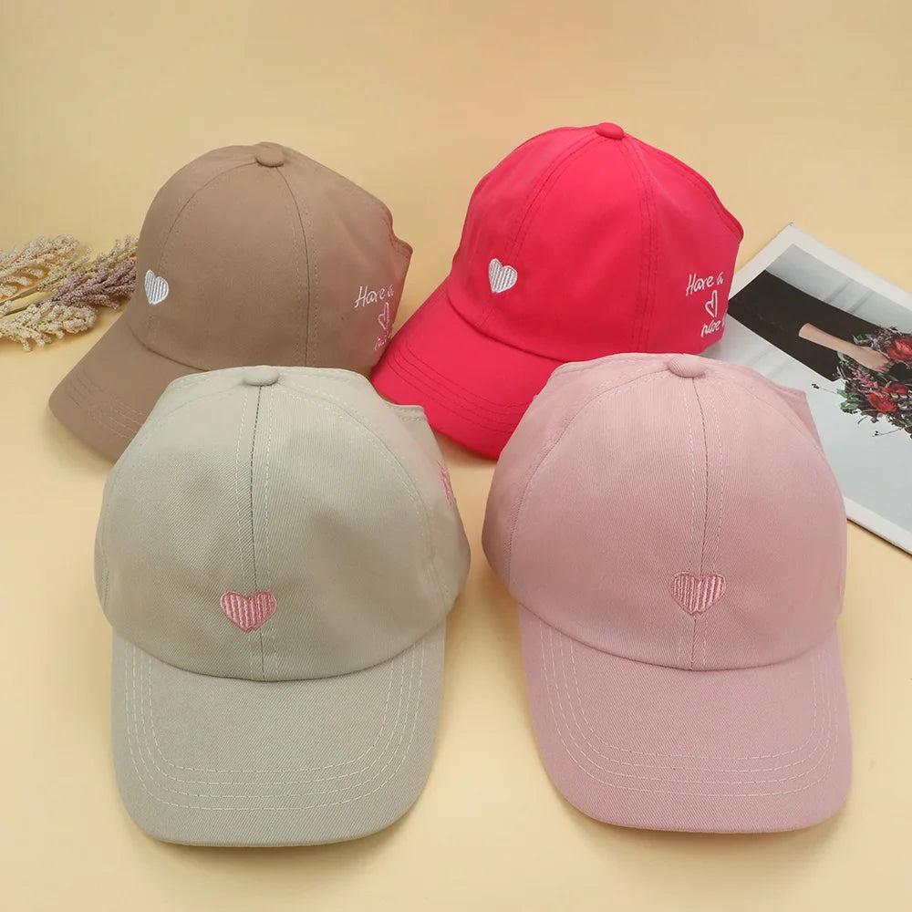 Fashion Kids Baseball Caps for Boys Girls Sun Hat Hollow High Ponytail Caps Children Sunshade Baseball Caps for age 4-12 Years