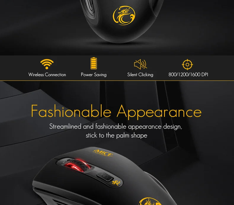 Silent 2.4G USB Wireless Mouse Battery Style Optical Tracking Computer Mice Receiver Soundless Mice For Office Laptop iPad Mac