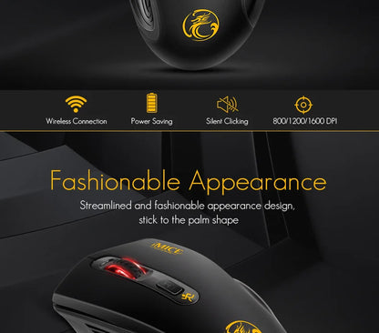 Silent 2.4G USB Wireless Mouse Battery Style Optical Tracking Computer Mice Receiver Soundless Mice For Office Laptop iPad Mac